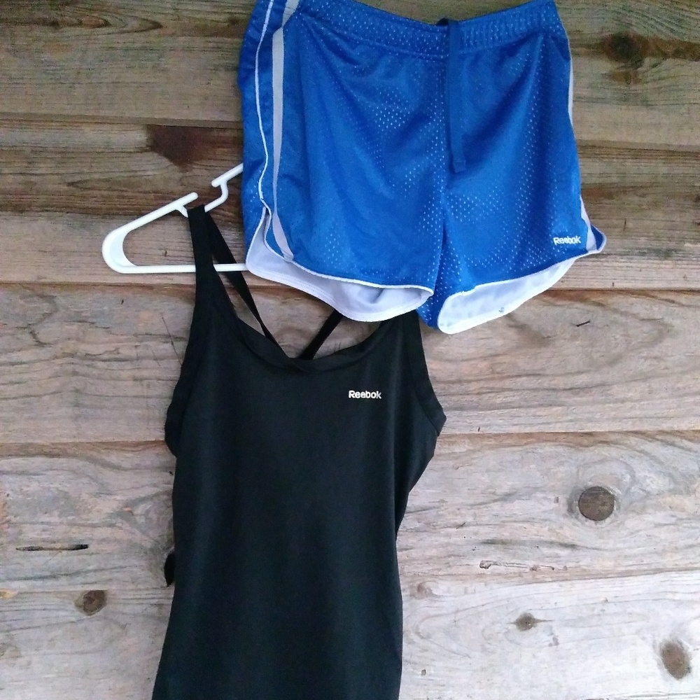 Reebok blue shorts with black top bundle size S